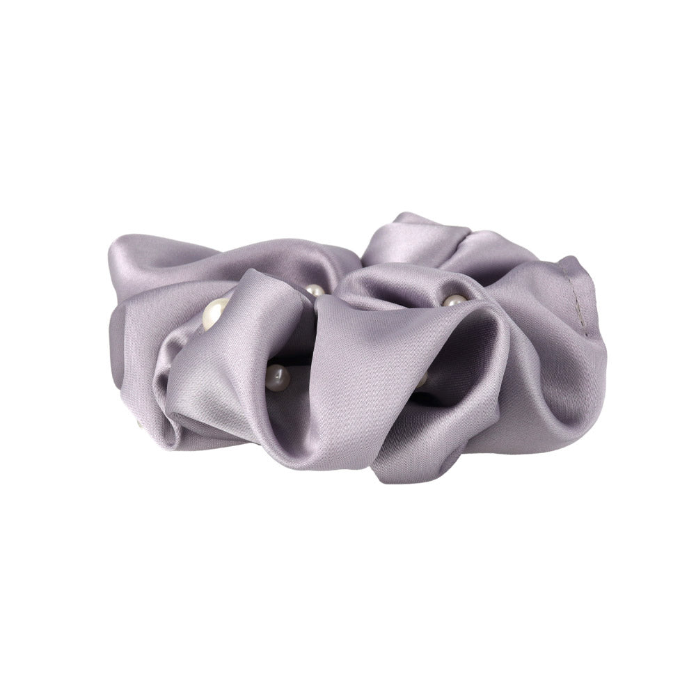 Pearl Encrusted Satin Scrunchie