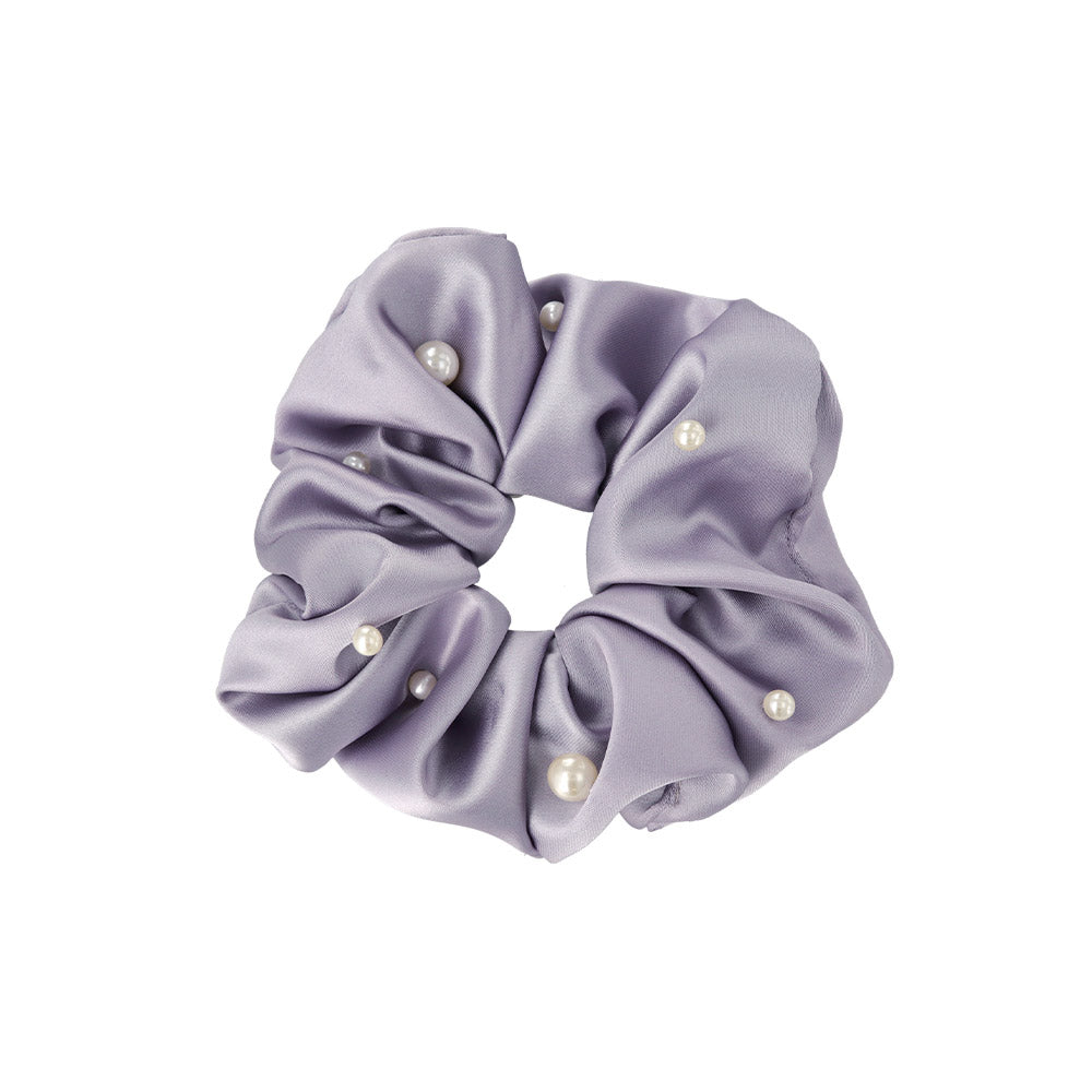 Pearl Encrusted Satin Scrunchie