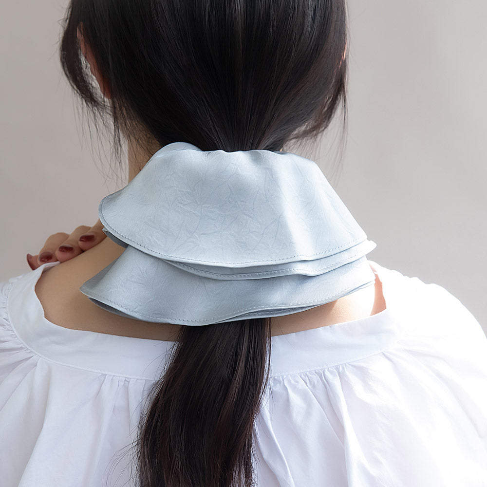 Large Textured Dusty Satin Scrunchie