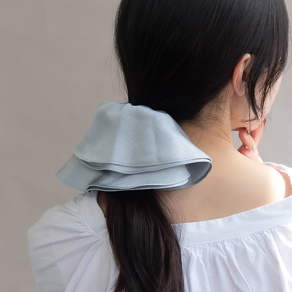 Large Textured Dusty Satin Scrunchie