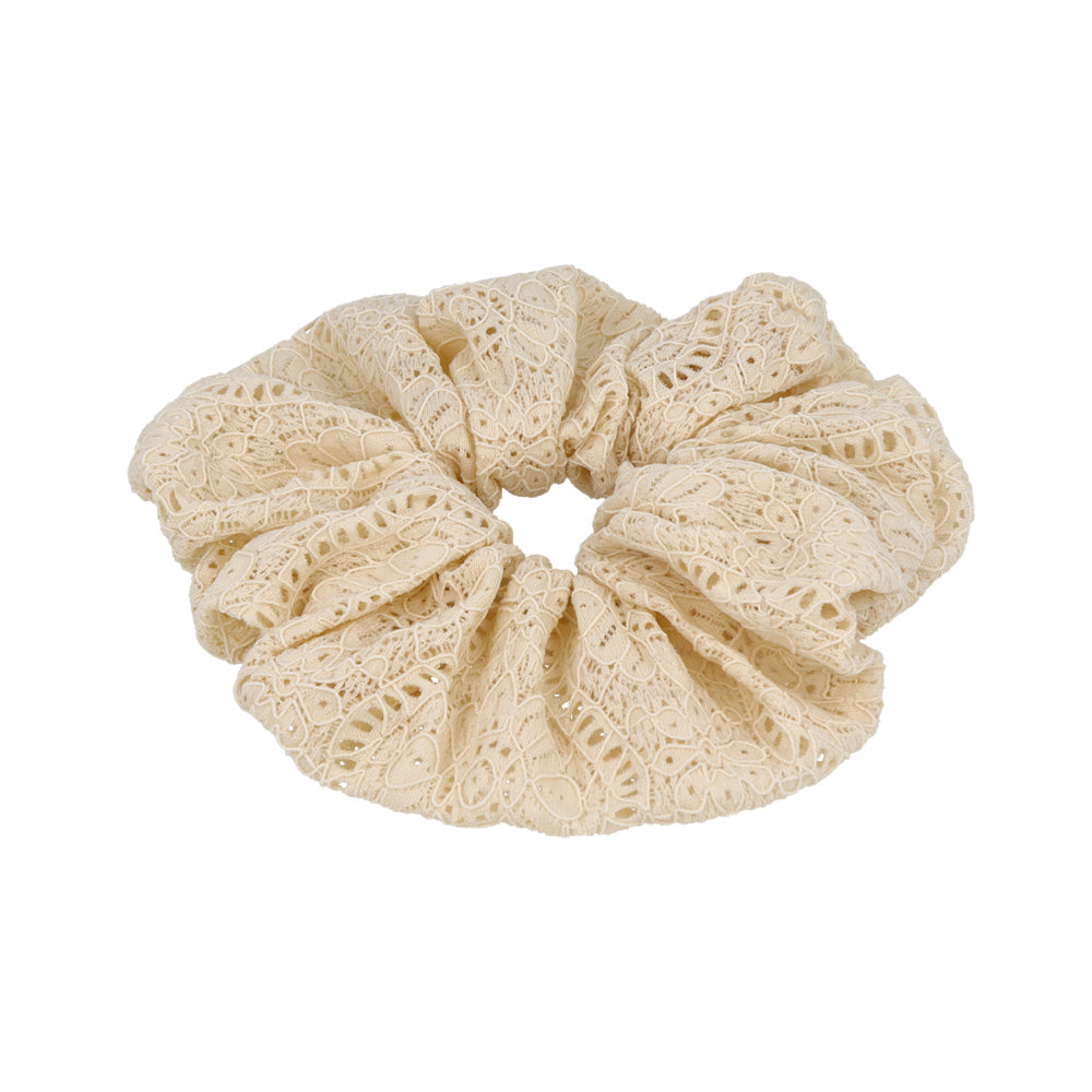 Flower Lace Neutral Scrunchie
