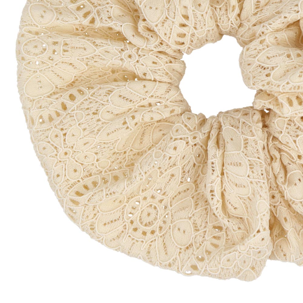Flower Lace Neutral Scrunchie