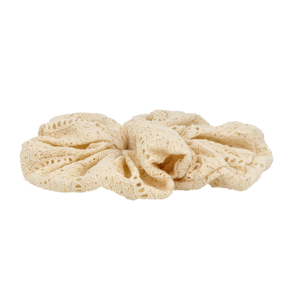 Flower Lace Neutral Scrunchie