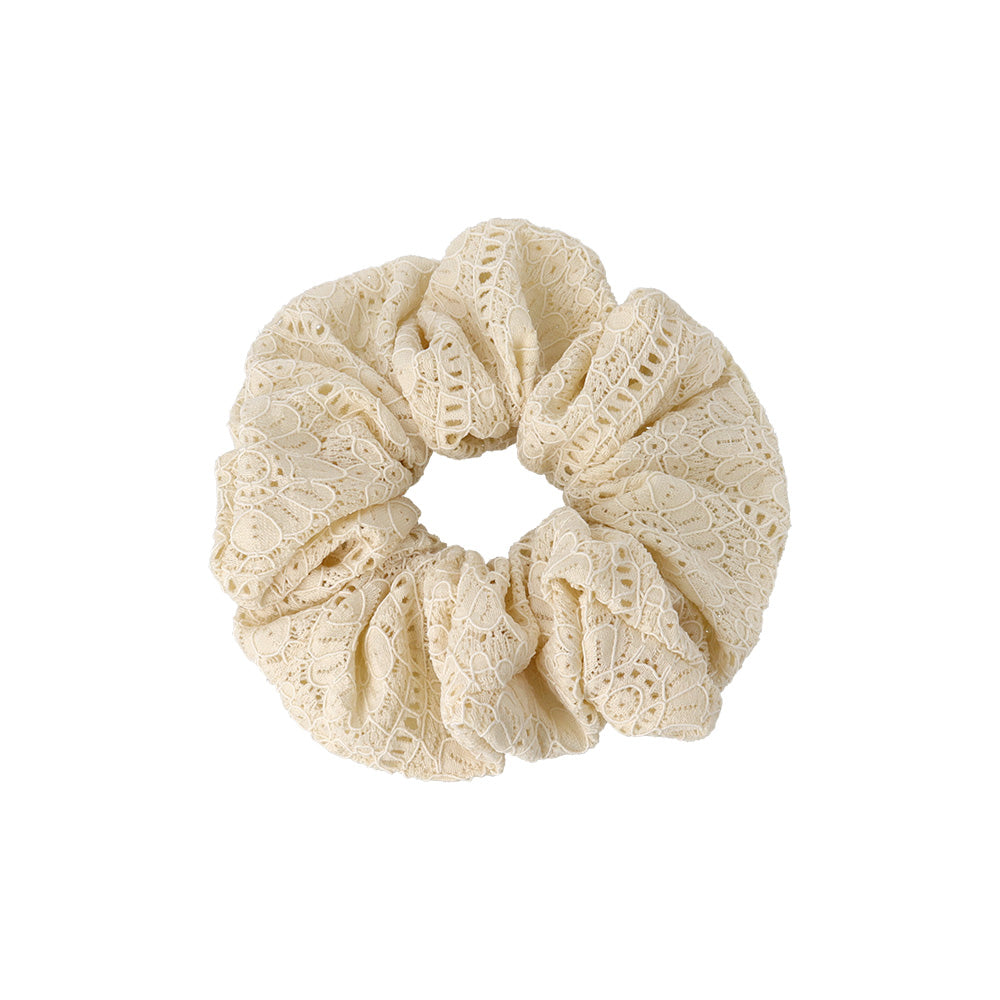 Flower Lace Neutral Scrunchie