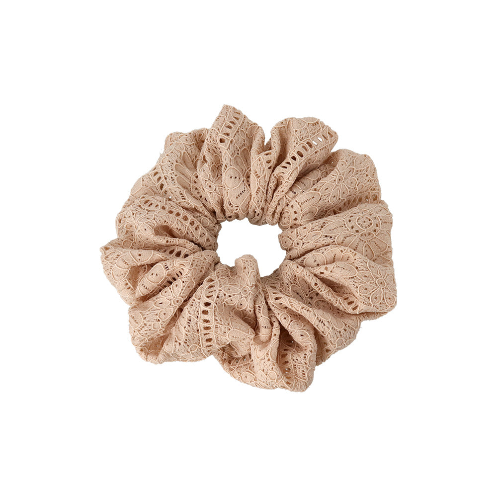 Flower Lace Neutral Scrunchie