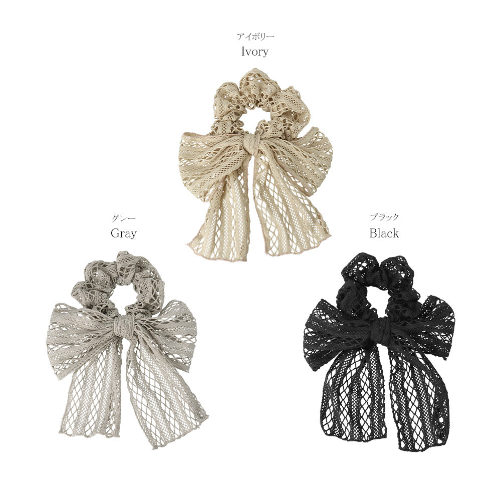 Breathable Lace Bow Scrunchie