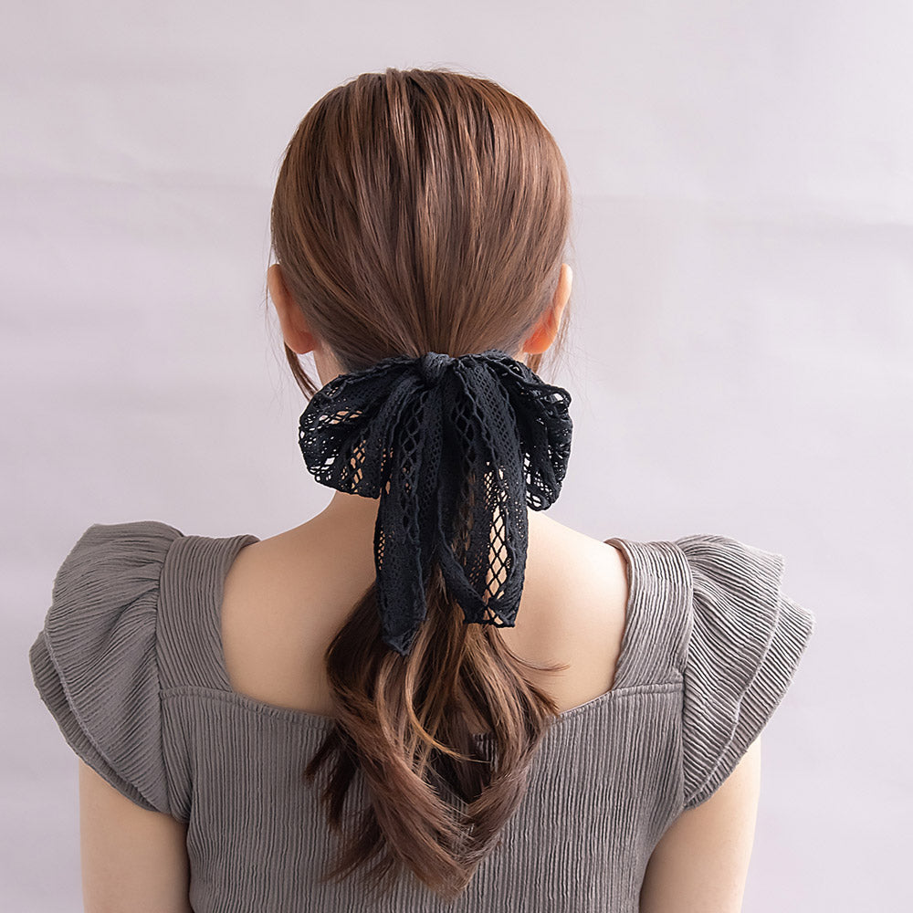 Breathable Lace Bow Scrunchie
