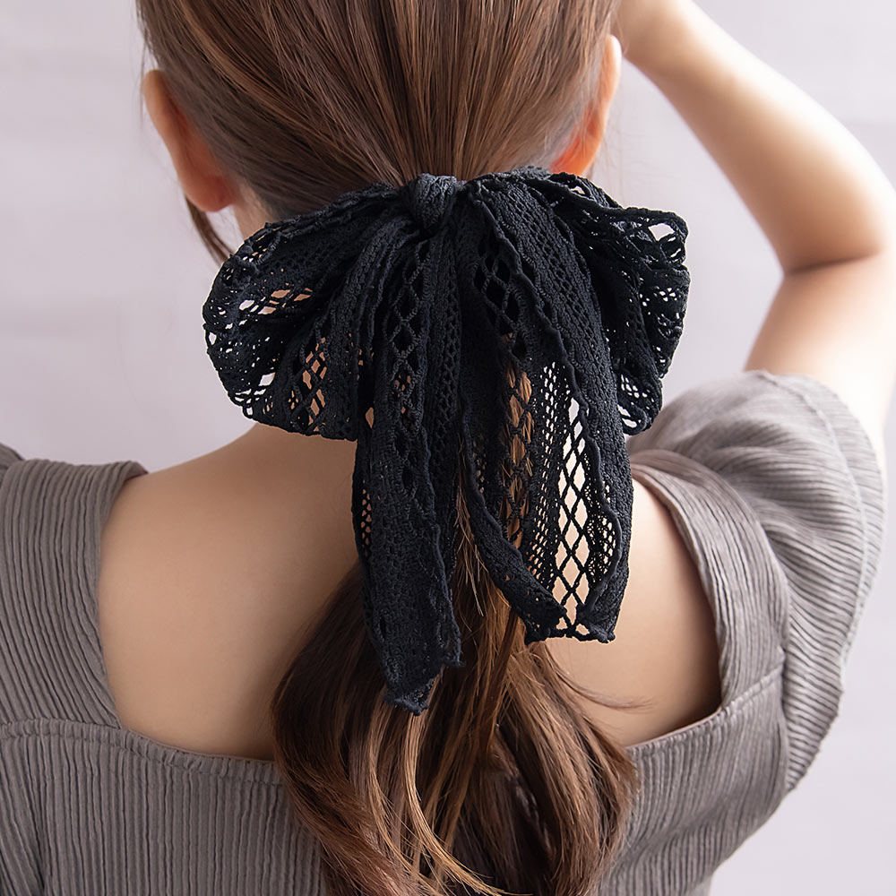 Breathable Lace Bow Scrunchie