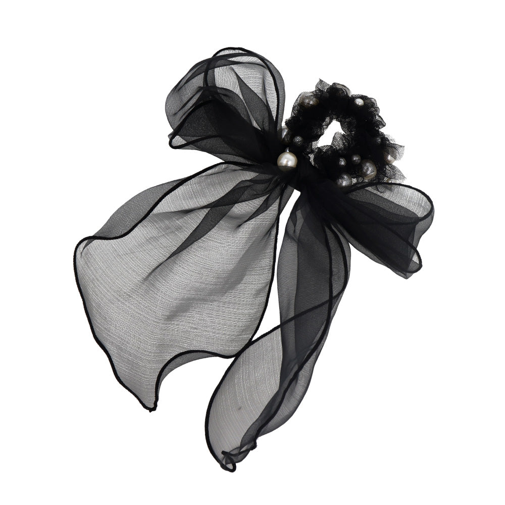 Big Sheer Bow Pearlized Scrunchie