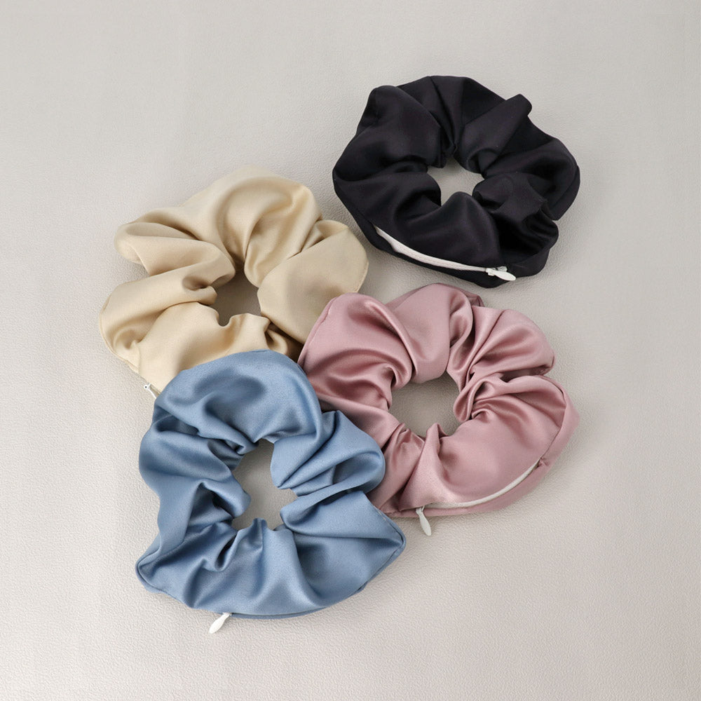 Solid Satin Stash Scrunchie - osewaya