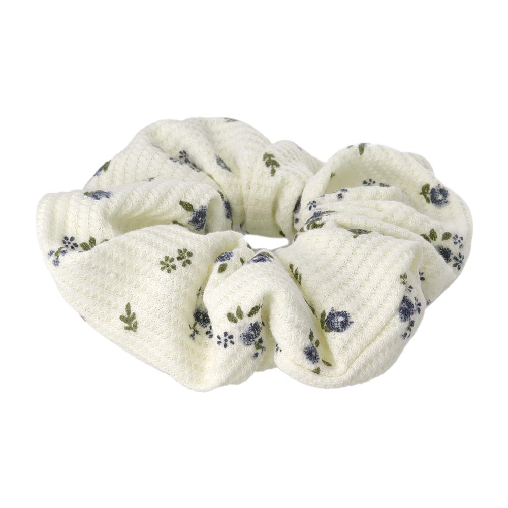 Floral Waffle Knit Scrunchie