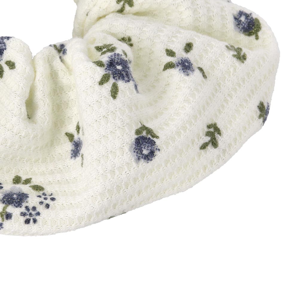 Floral Waffle Knit Scrunchie