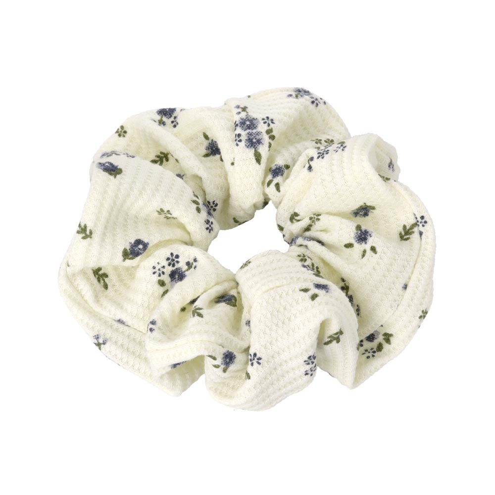 Floral Waffle Knit Scrunchie