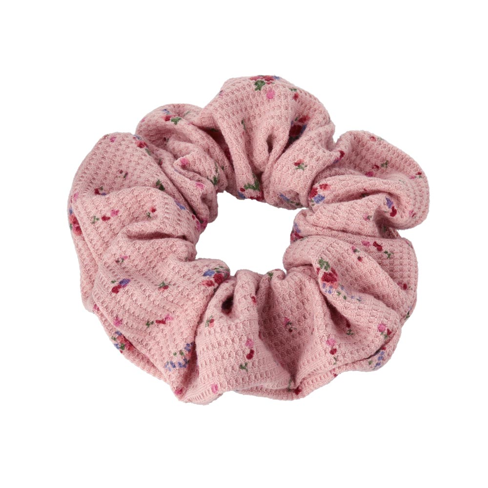 Floral Waffle Knit Scrunchie