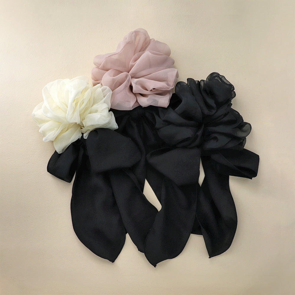 Black Bow Scrunchie