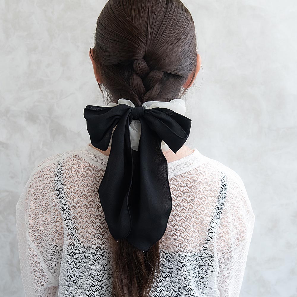 Big Black Bow Scrunchie