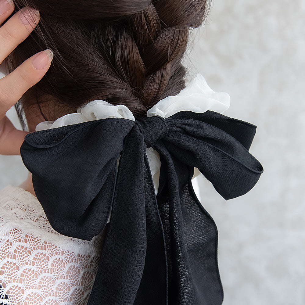 Big Black Bow Scrunchie