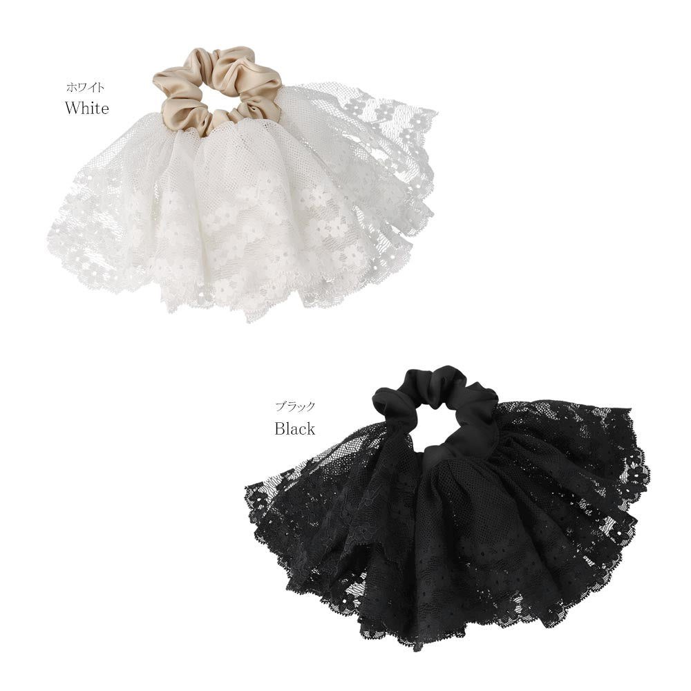 Tulle Lace Frill Scrunchie