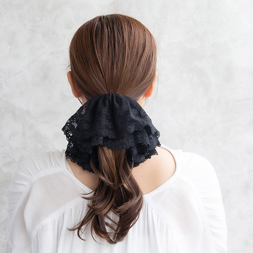 Tulle Lace Frill Scrunchie