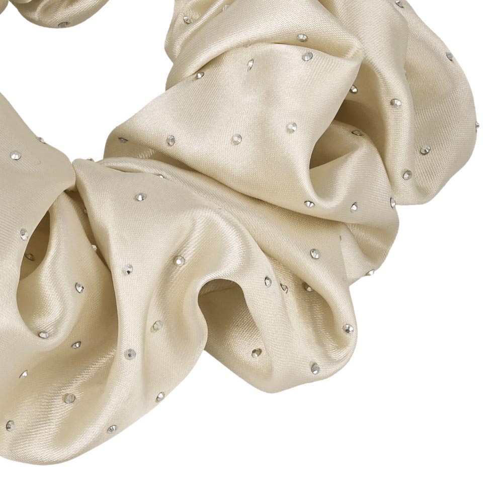 Metallic Dot Satin Scrunchie