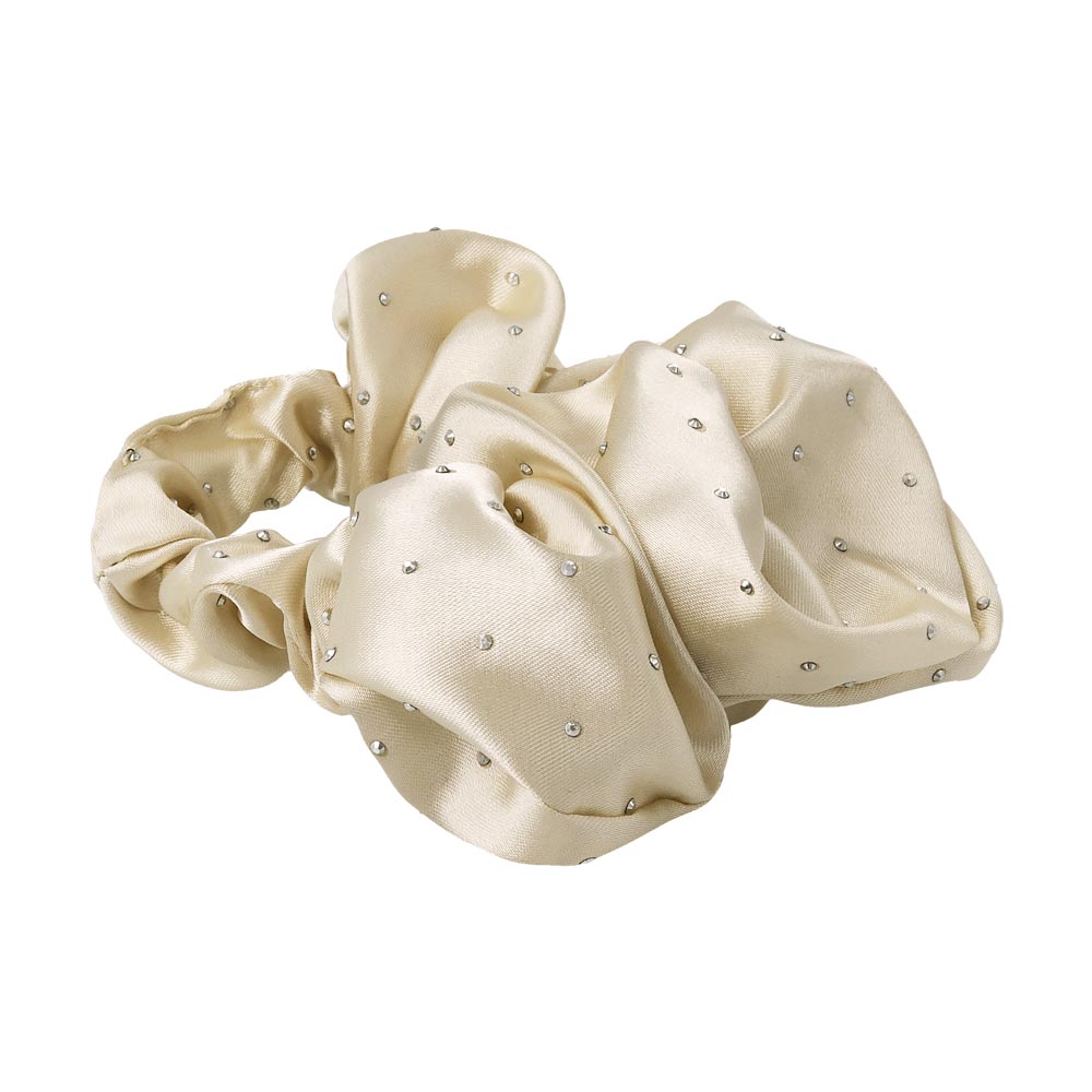 Metallic Dot Satin Scrunchie