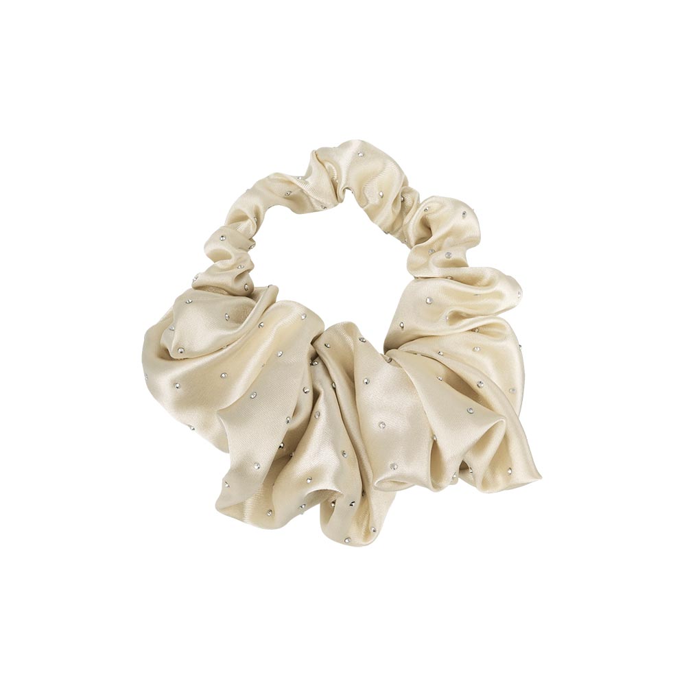 Metallic Dot Satin Scrunchie
