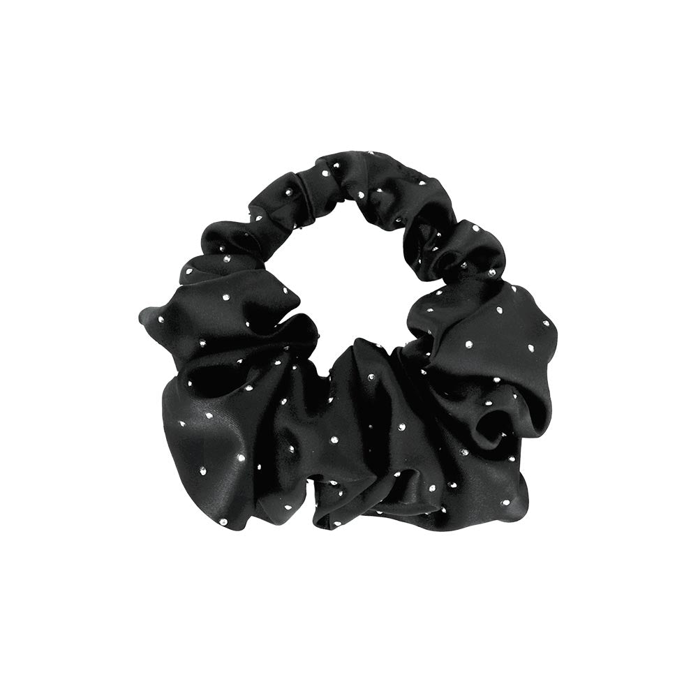 Metallic Dot Satin Scrunchie