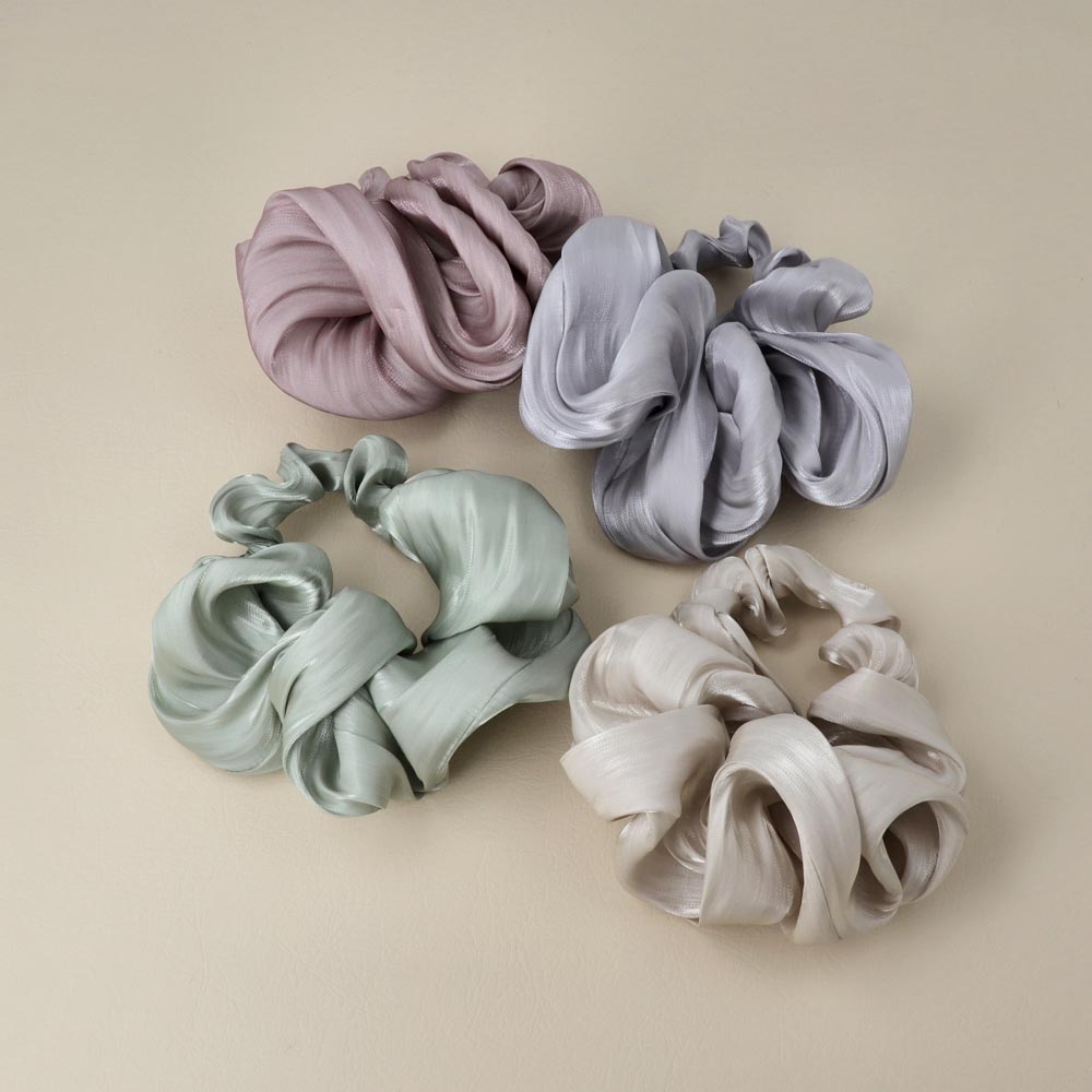 Shimmering Muted Tone Scrunchie - osewaya