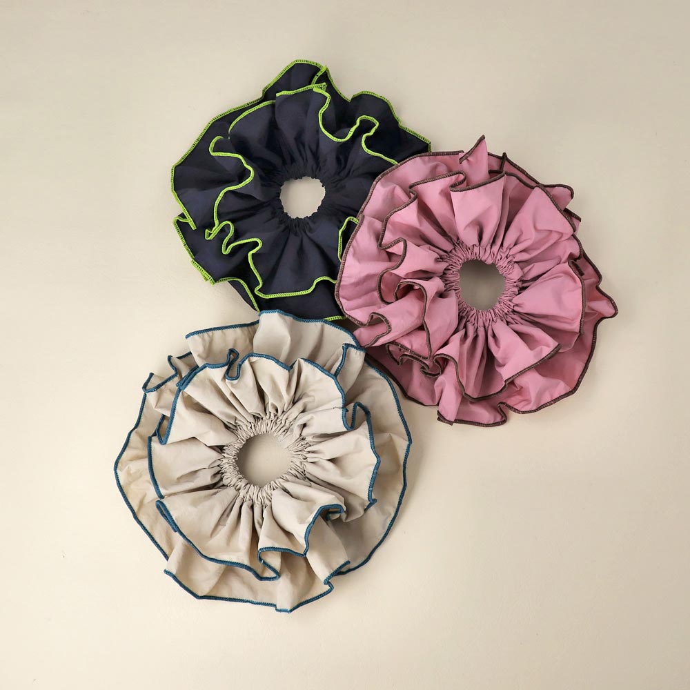 Large Layered Ruffle Scrunchie