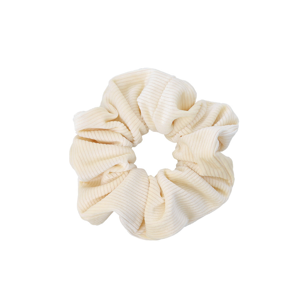 Neutral Tone Textured Velvet Scrunchie