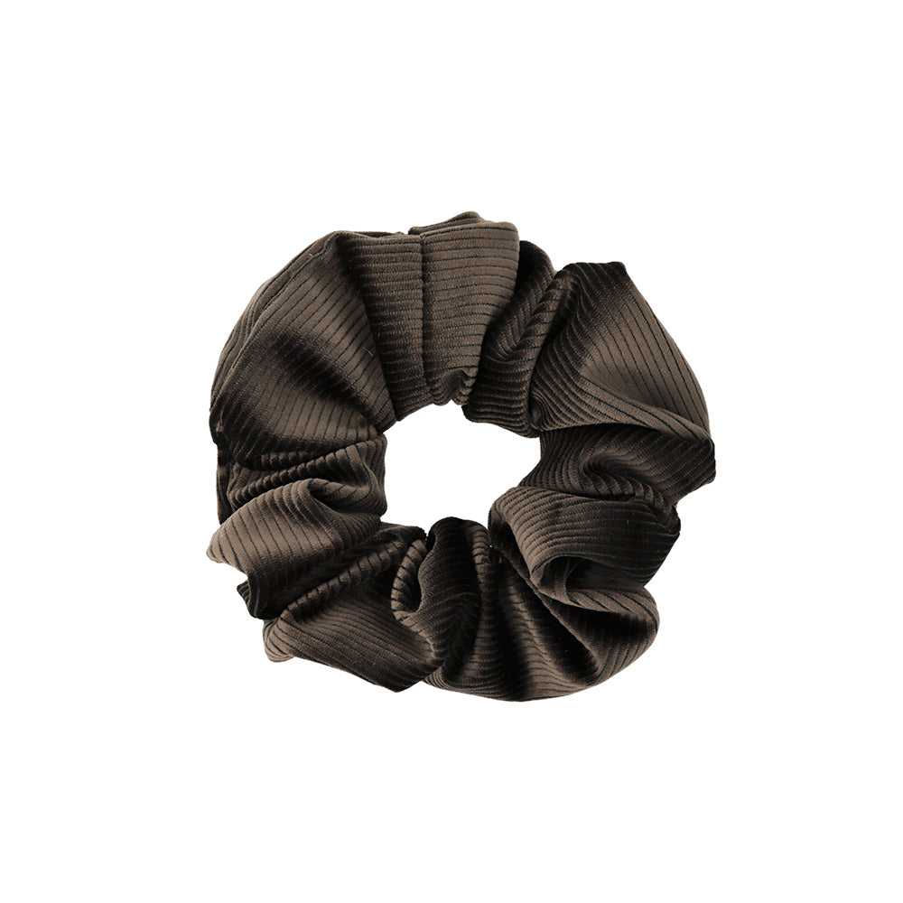 Neutral Tone Textured Velvet Scrunchie