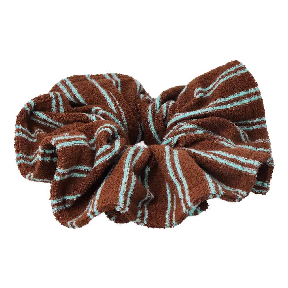 Stripe Print Brushed Scrunchie