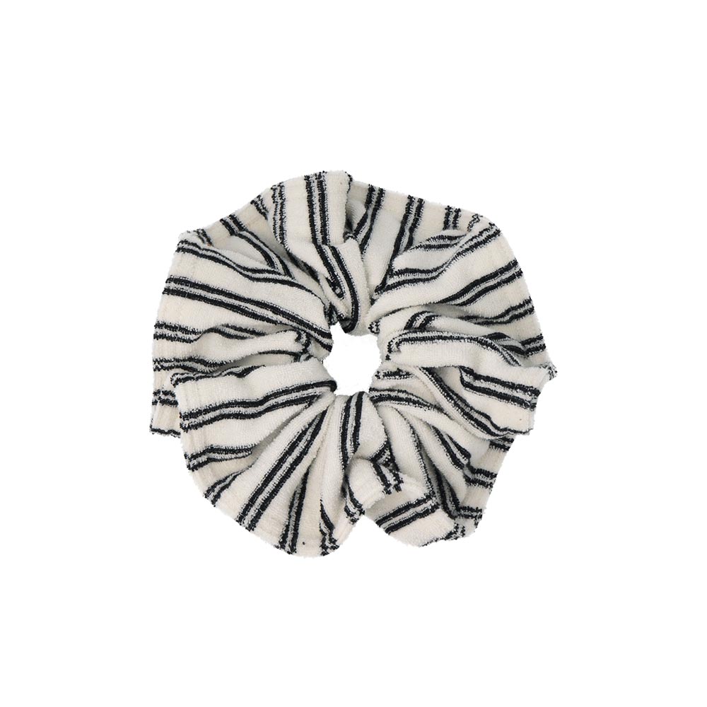 Stripe Print Brushed Scrunchie