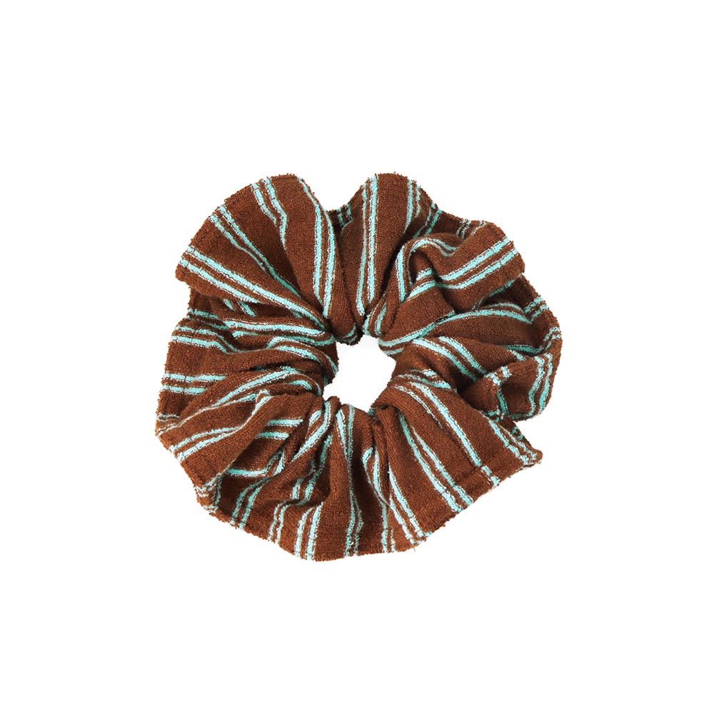 Stripe Print Brushed Scrunchie