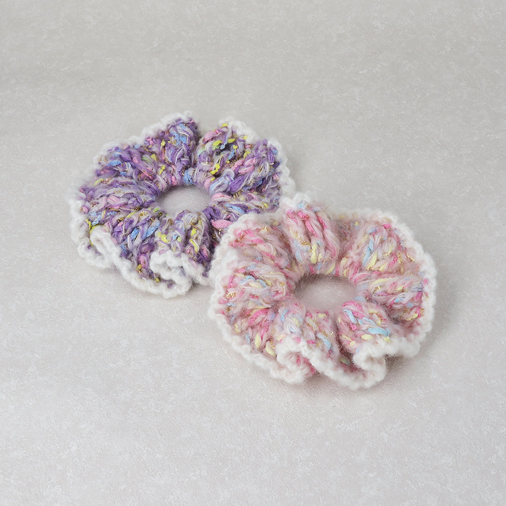 Knitted Pastel Scrunchie