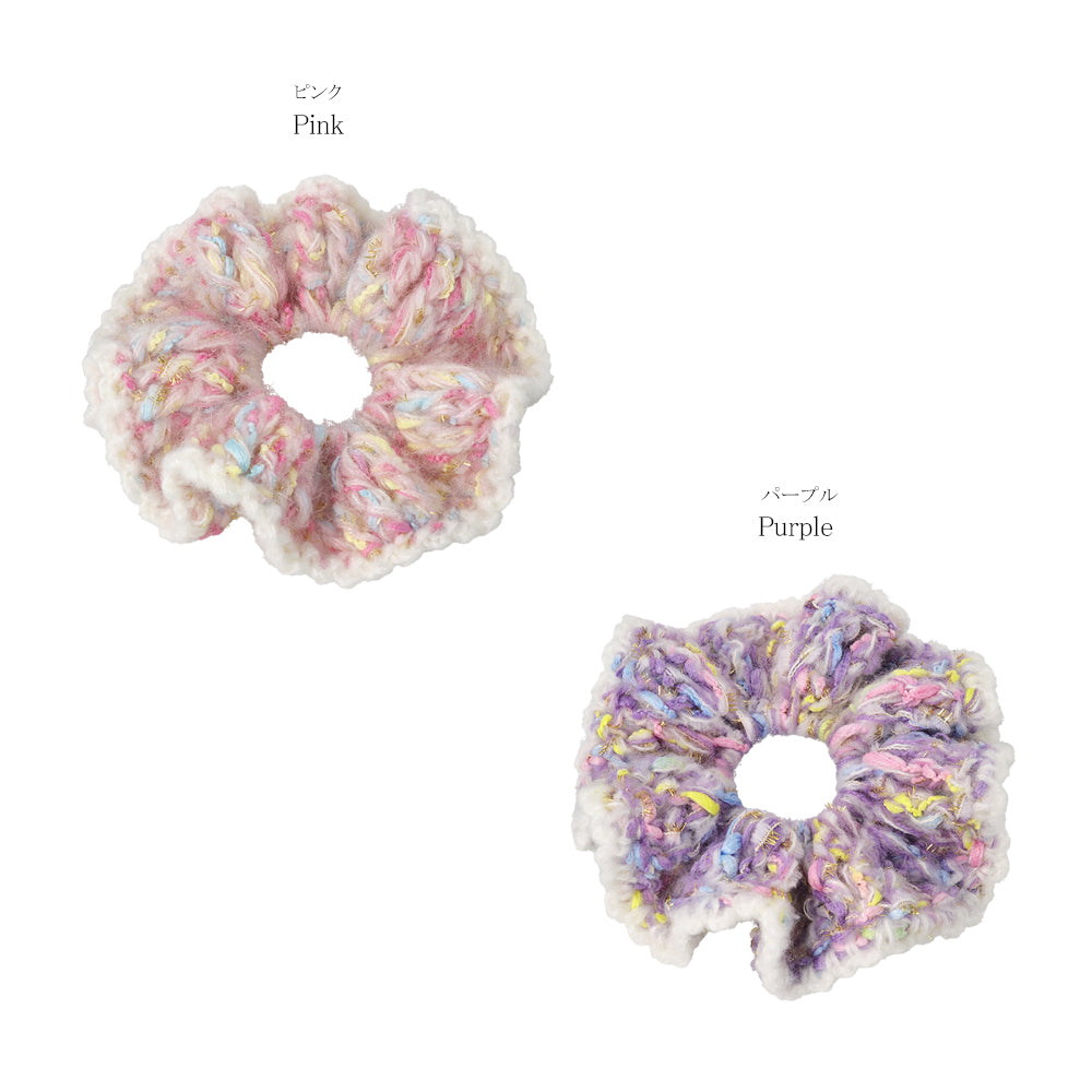 Knitted Pastel Scrunchie