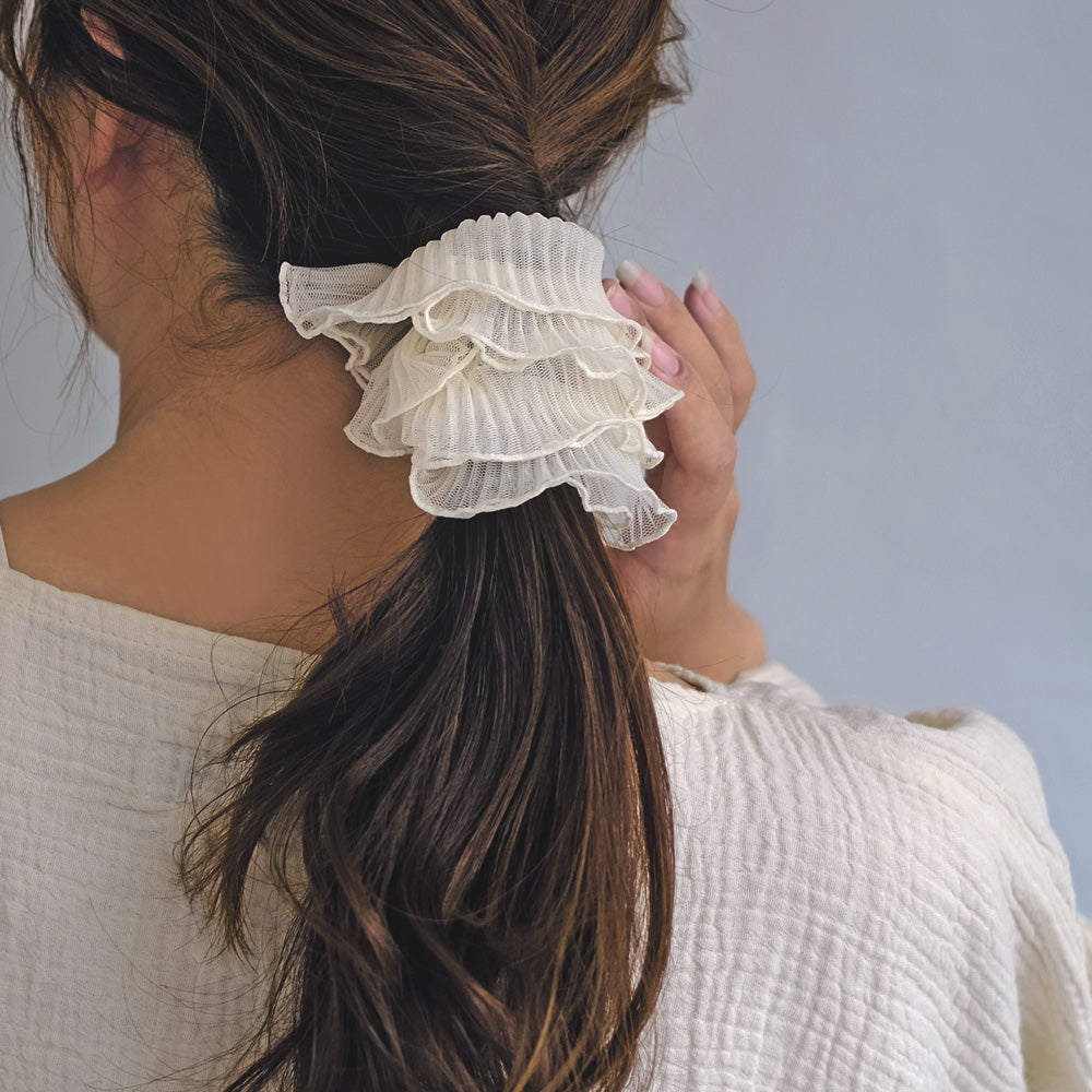 Sheer Long Mesh Scrunchie