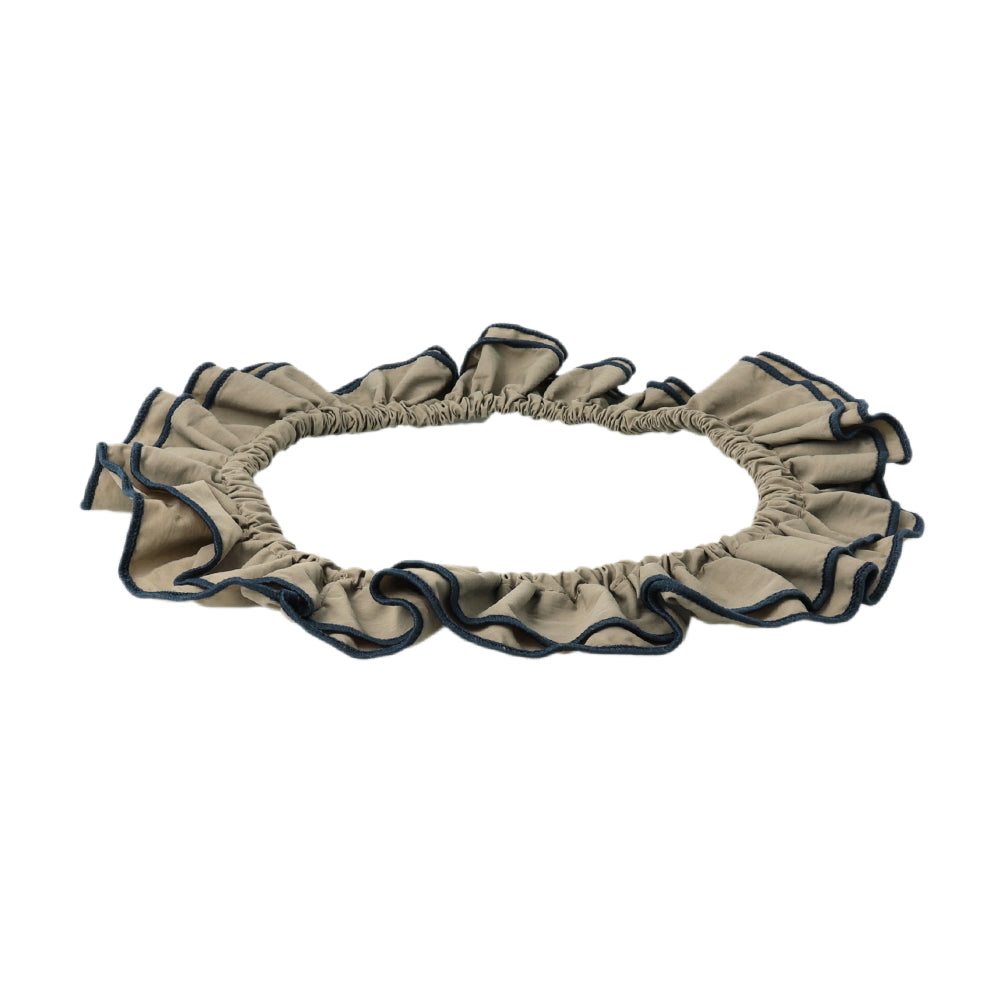 Contrast Trim Long Scrunchie