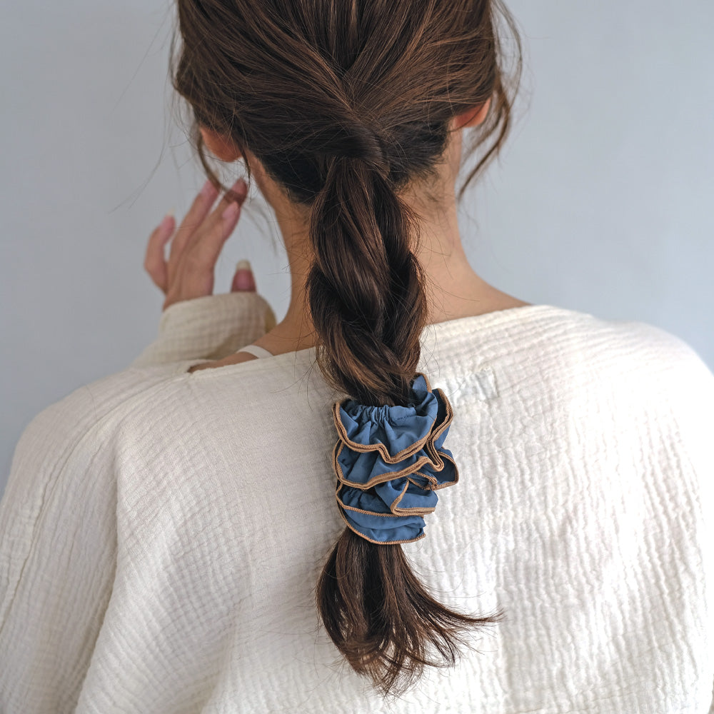 Contrast Trim Long Scrunchie