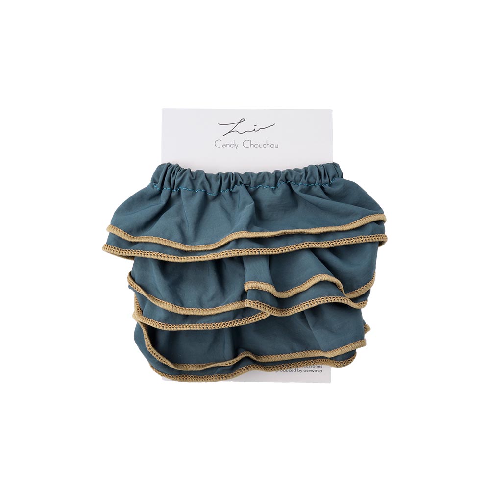 Contrast Trim Long Scrunchie