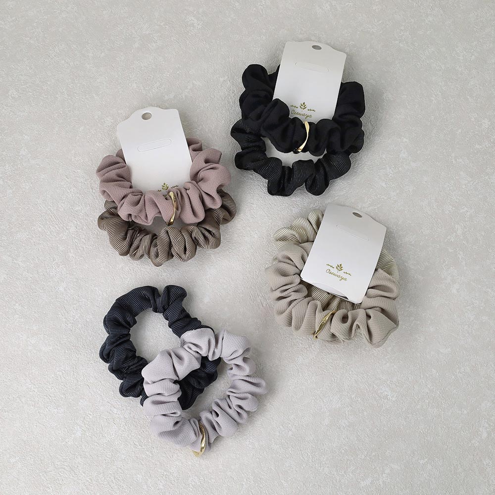 Textured Scrunchie Set