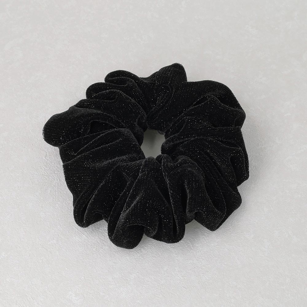 Large Glittery Black Scrunchie