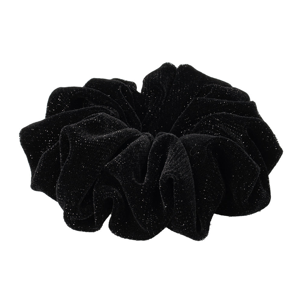 Large Glittery Black Scrunchie