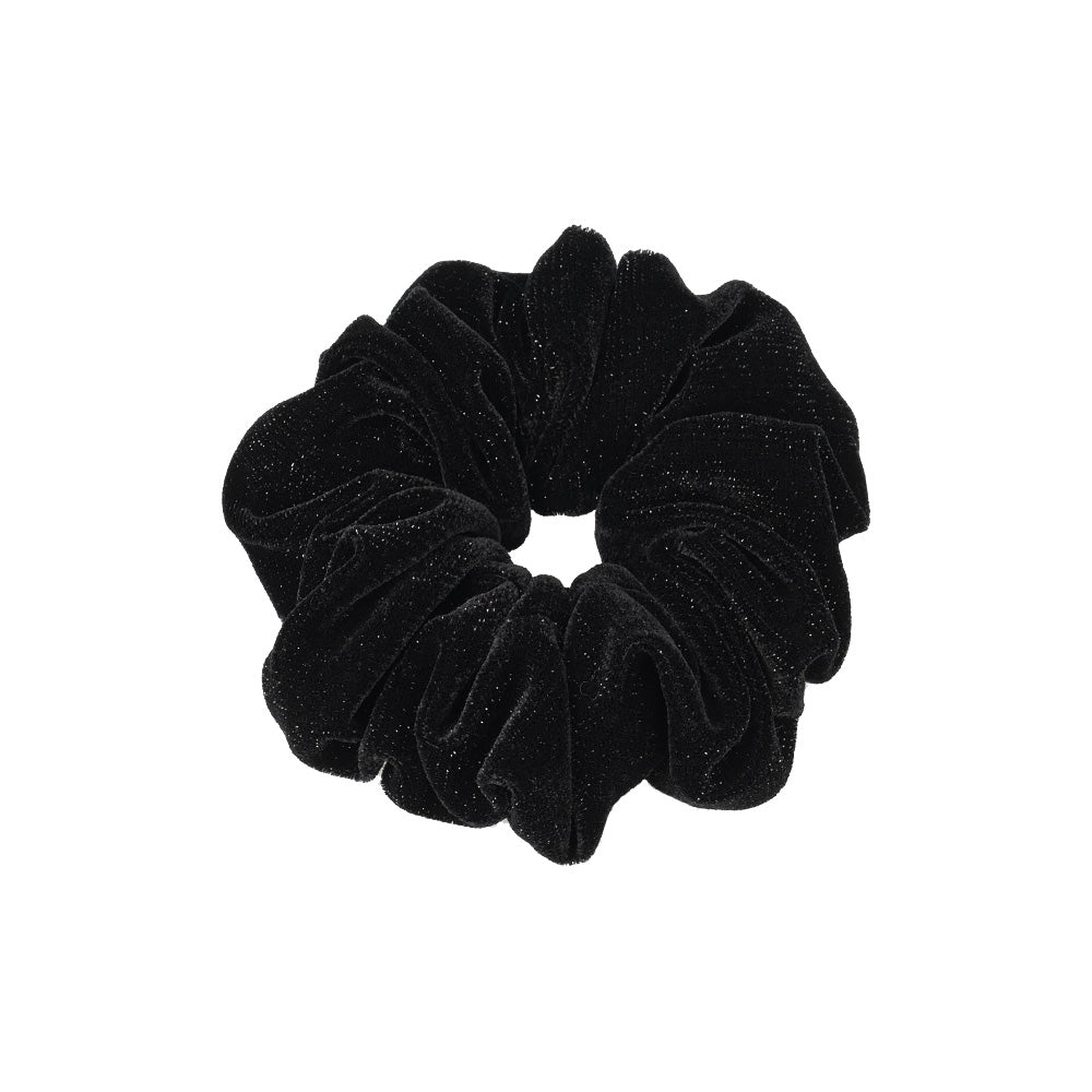 Large Glittery Black Scrunchie