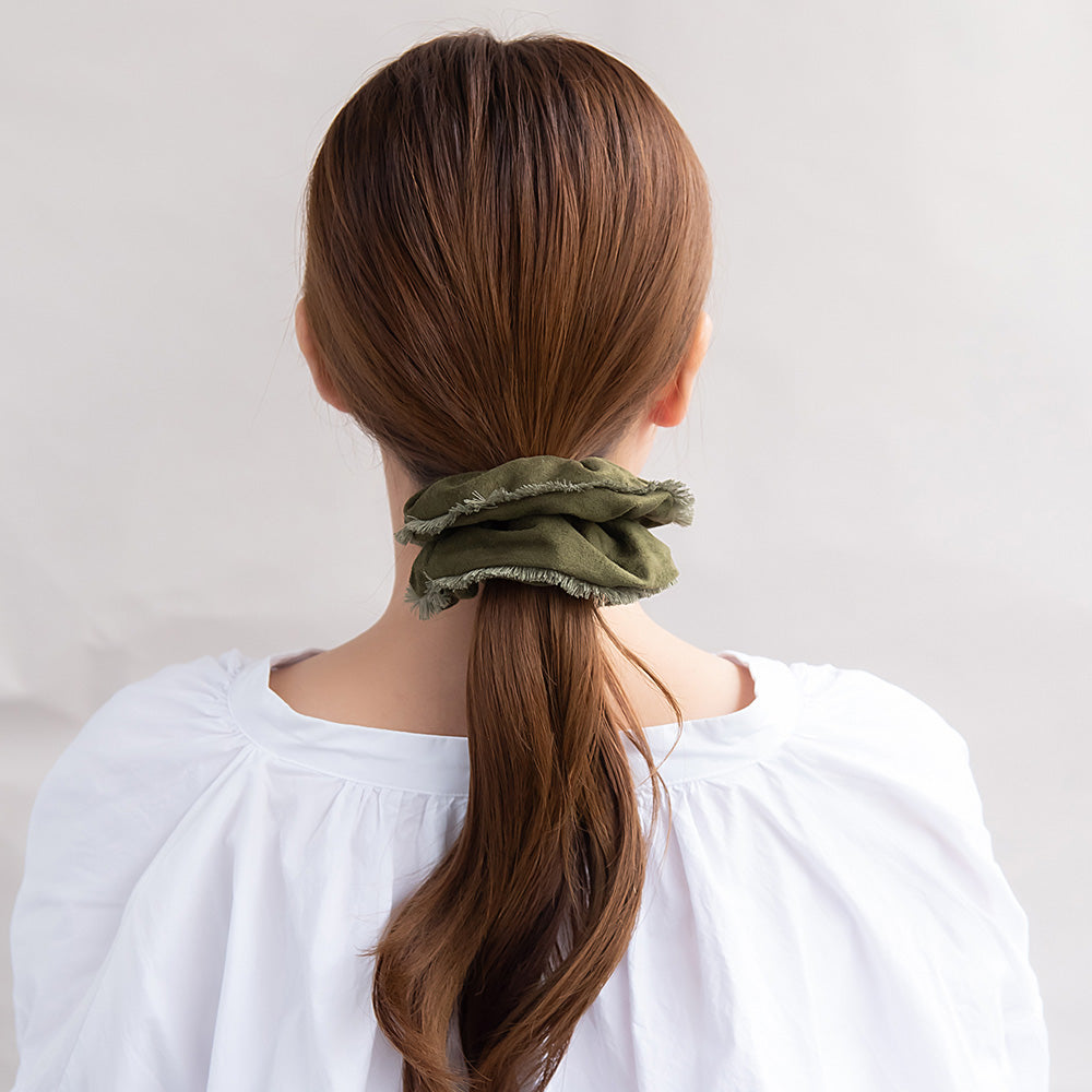 Fringe Edge Scrunchie