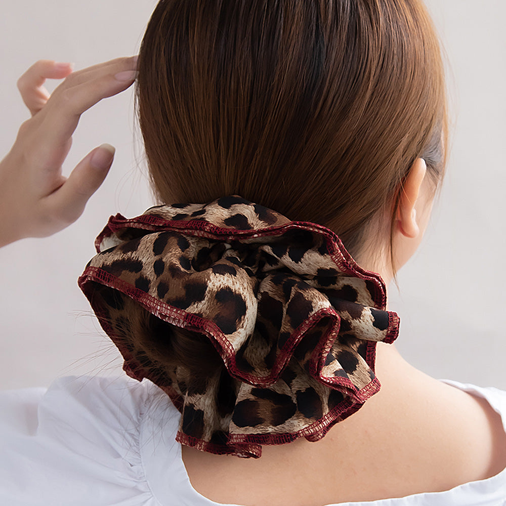 Large Leopard Print Scrunchie