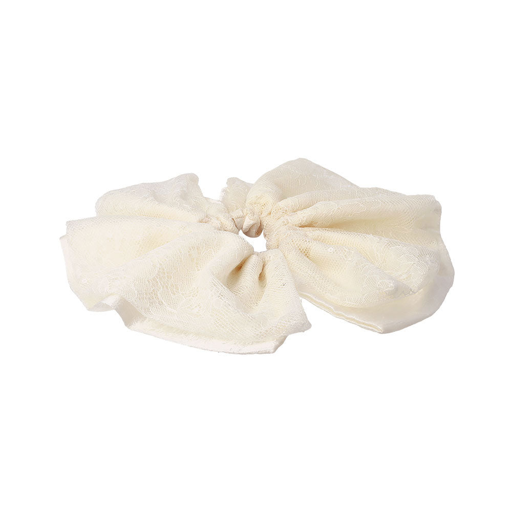 Oversized Floral Lace Scrunchie