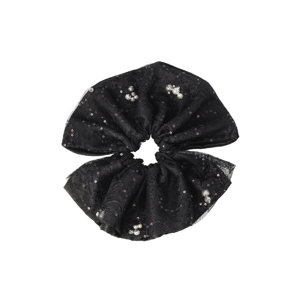 Oversized Floral Lace Scrunchie