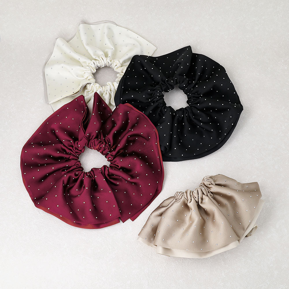 Oversized Metallic Dot Scrunchie