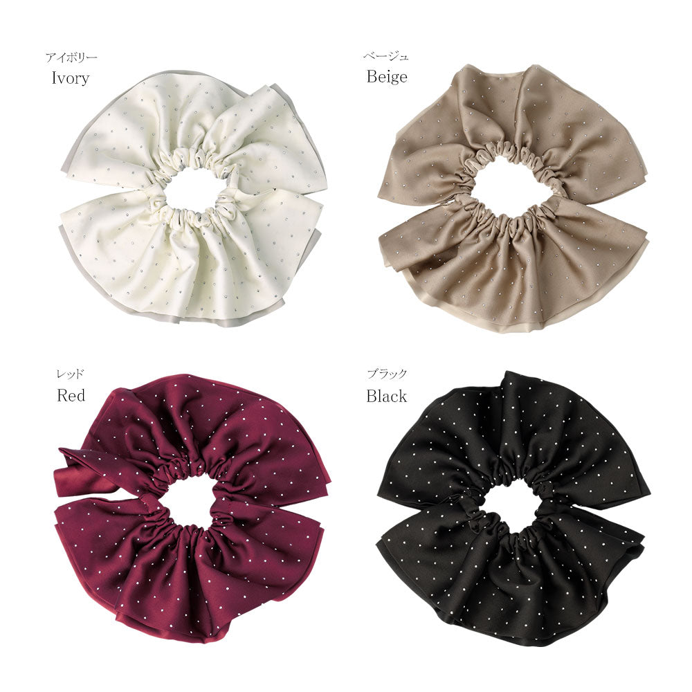 Oversized Metallic Dot Scrunchie